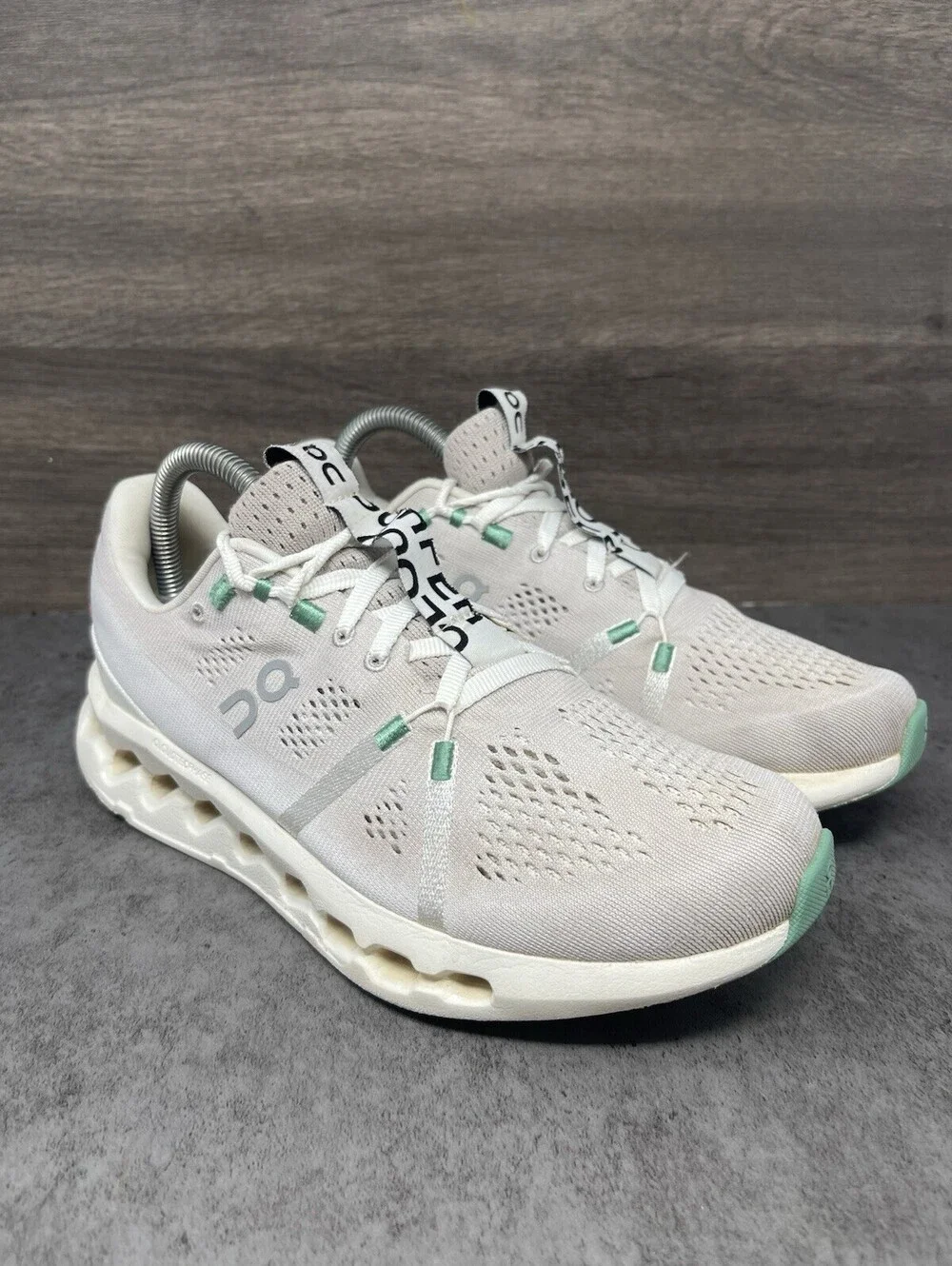 On Cloudsurfer Size 8.5 Womens Pearl Ivory CloudTec Phase Road Running Shoes